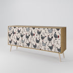 HAPPY HENS Sideboard mit 3 Türen in Eiche-Optik