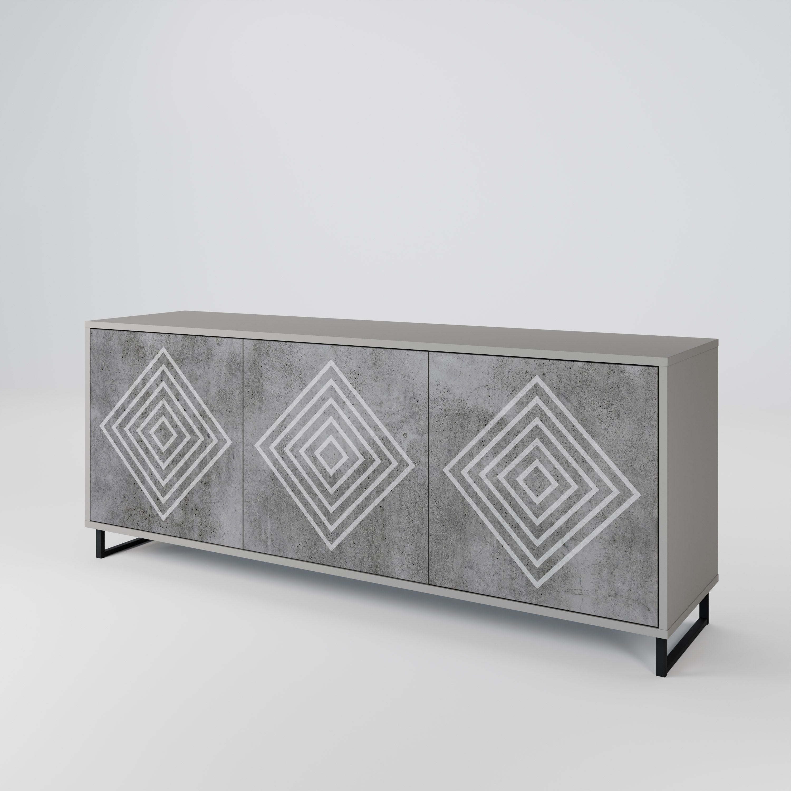 POLYGONAL ARTISTRY 3-türiges Sideboard
