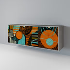 GEODE GLIMMER Sideboard mit 3 Türen in Grau