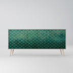 TESSELATED GREENERY Sideboard mit 3 Türen in Grau