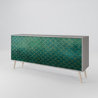 TESSELATED GREENERY Sideboard mit 3 Türen in Grau
