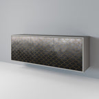 TESSELATED GRAYISH Sideboard mit 3 Türen in Grau