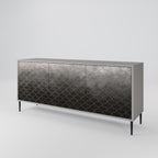 TESSELATED GRAYISH Sideboard mit 3 Türen in Grau