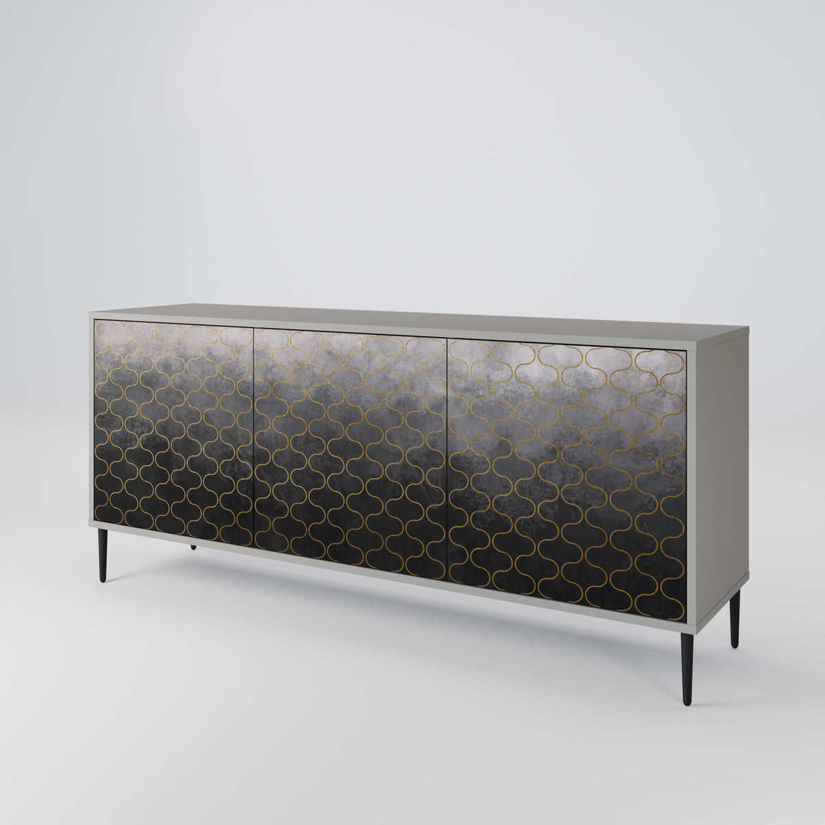 TESSELATED GRAYISH 3-türiges Sideboard