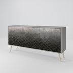 TESSELATED GRAYISH Sideboard mit 3 Türen in Grau