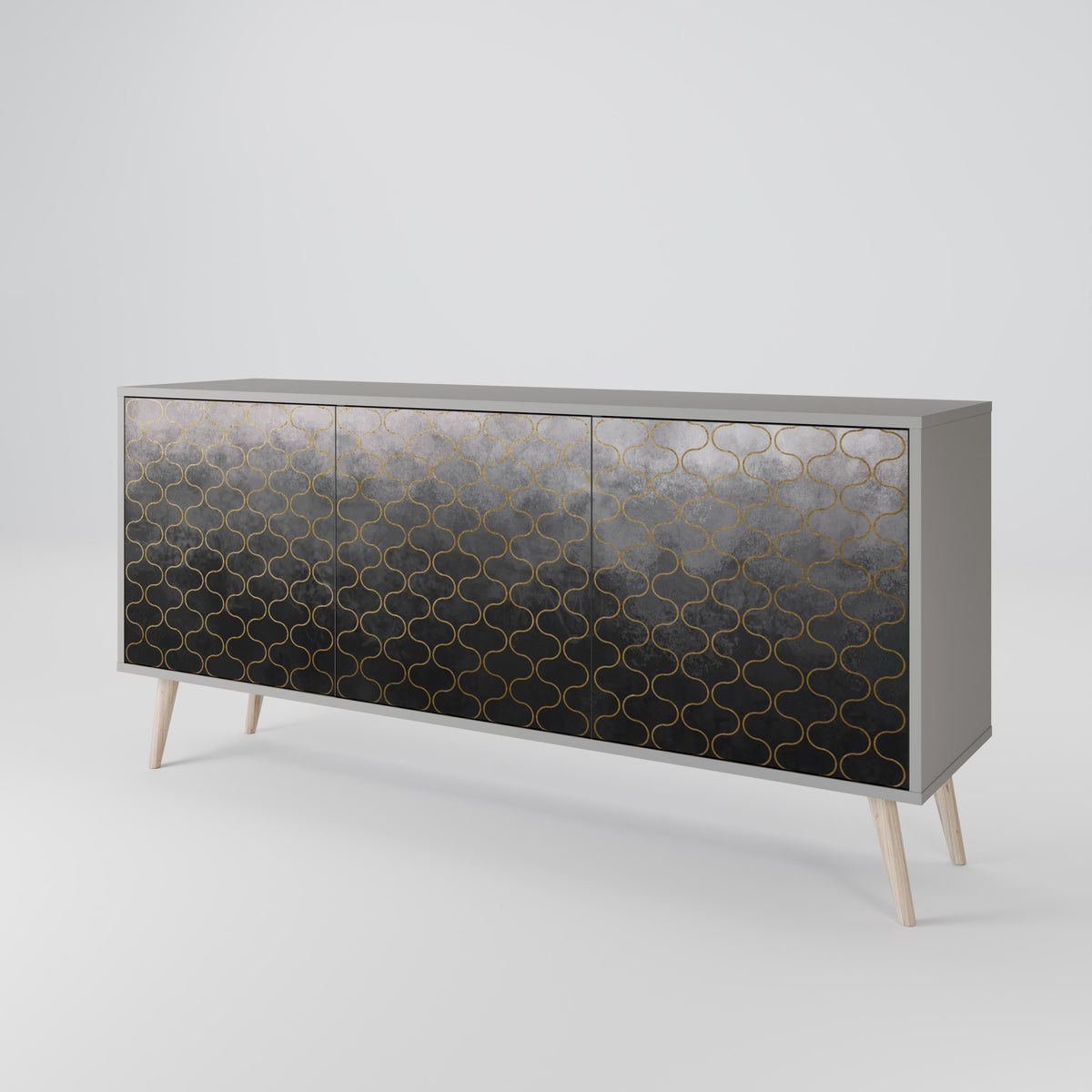 TESSELATED GRAYISH 3-türiges Sideboard