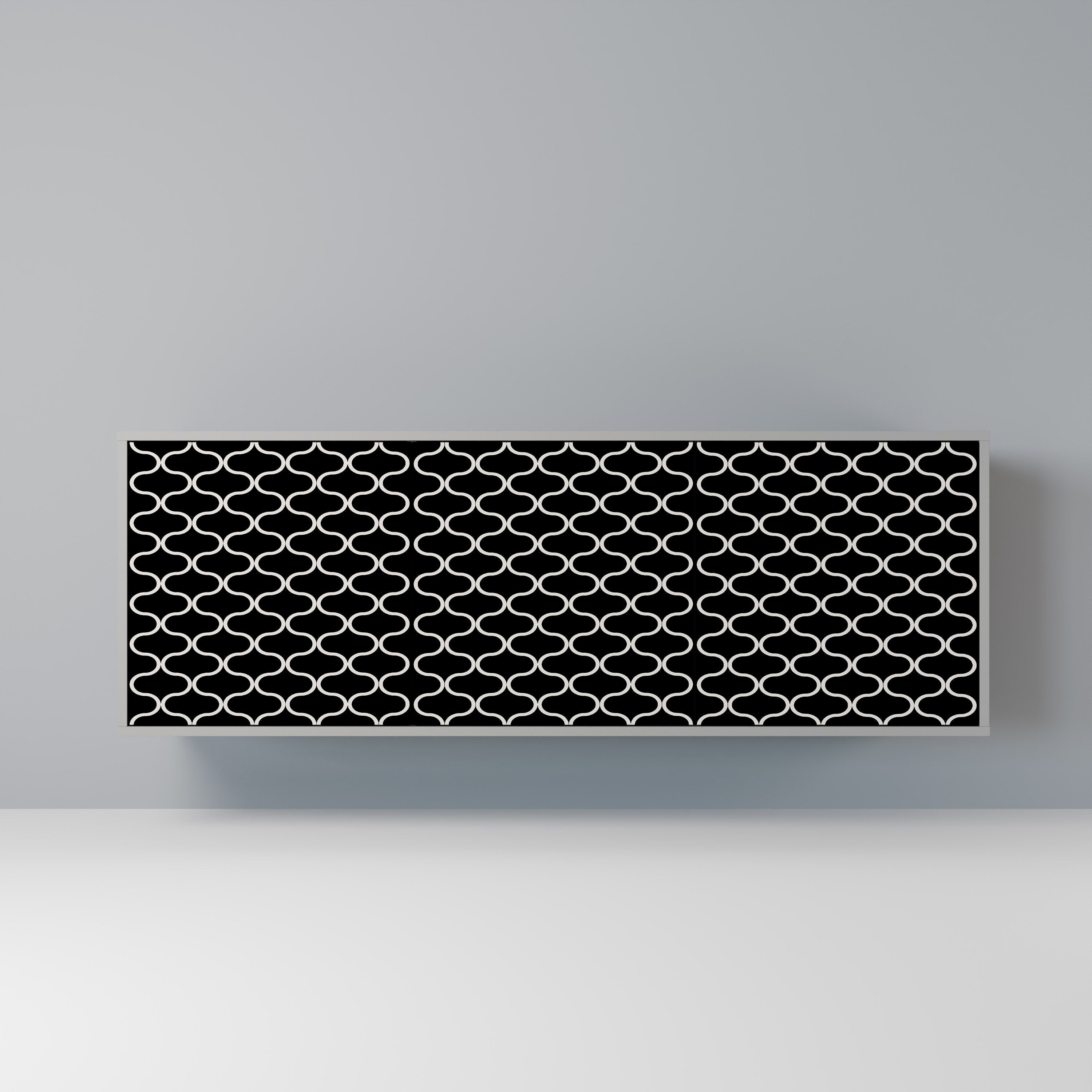 TESSELATED BLACKNESS Sideboard mit 3 Türen in Grau