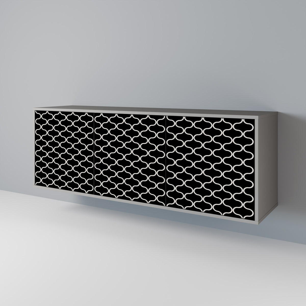 TESSELATED BLACKNESS 3-türiges Sideboard