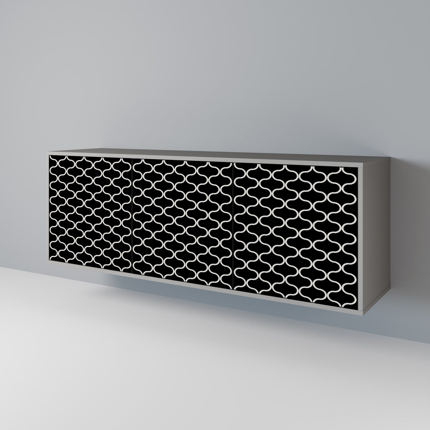 TESSELATED BLACKNESS 3-türiges Sideboard