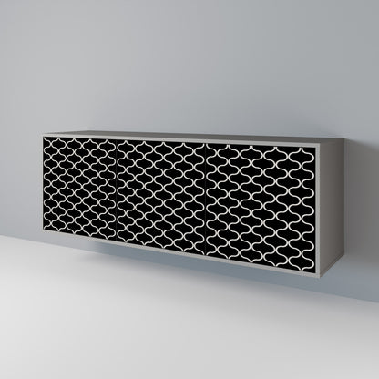 TESSELATED BLACKNESS 3-türiges Sideboard