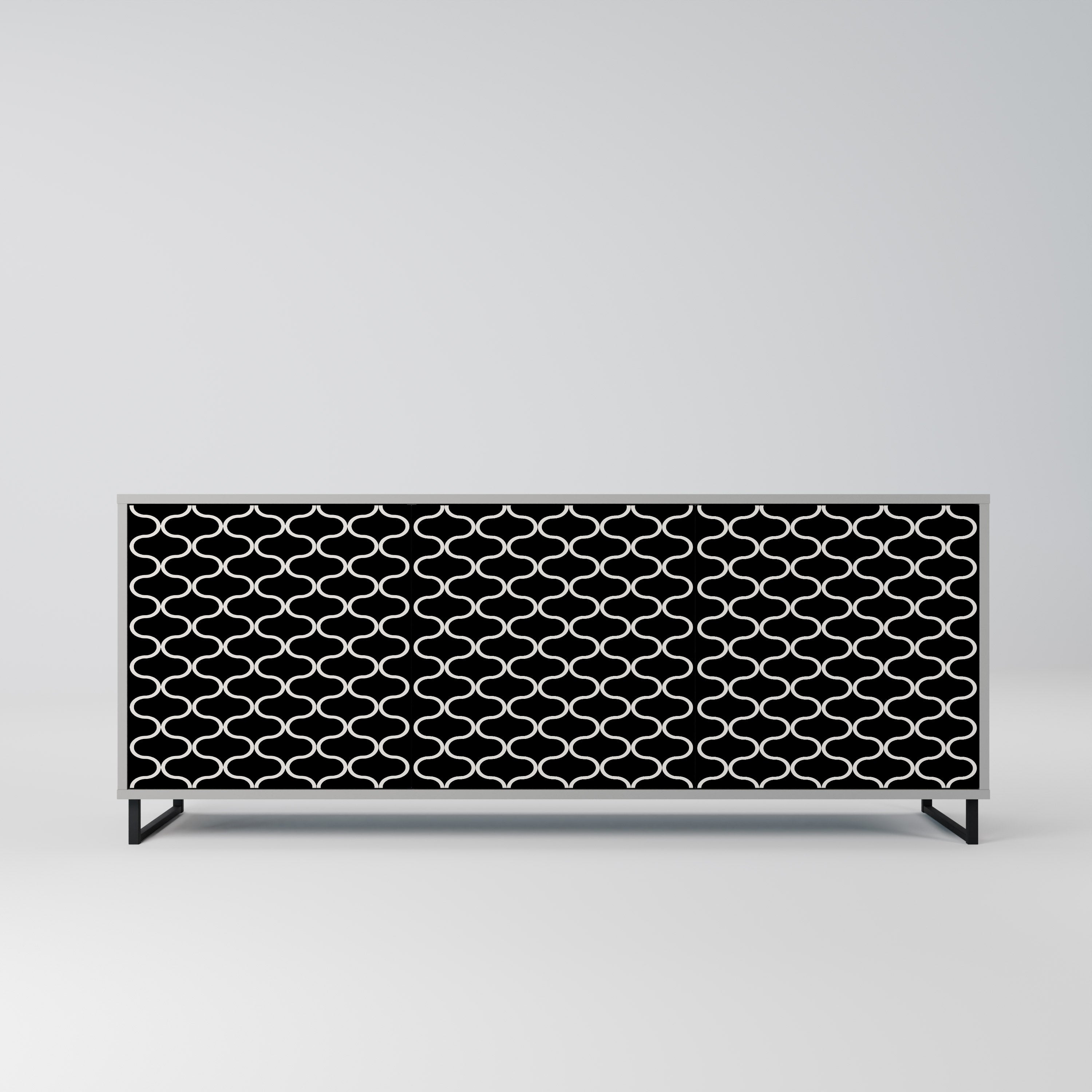 TESSELATED BLACKNESS Sideboard mit 3 Türen in Grau