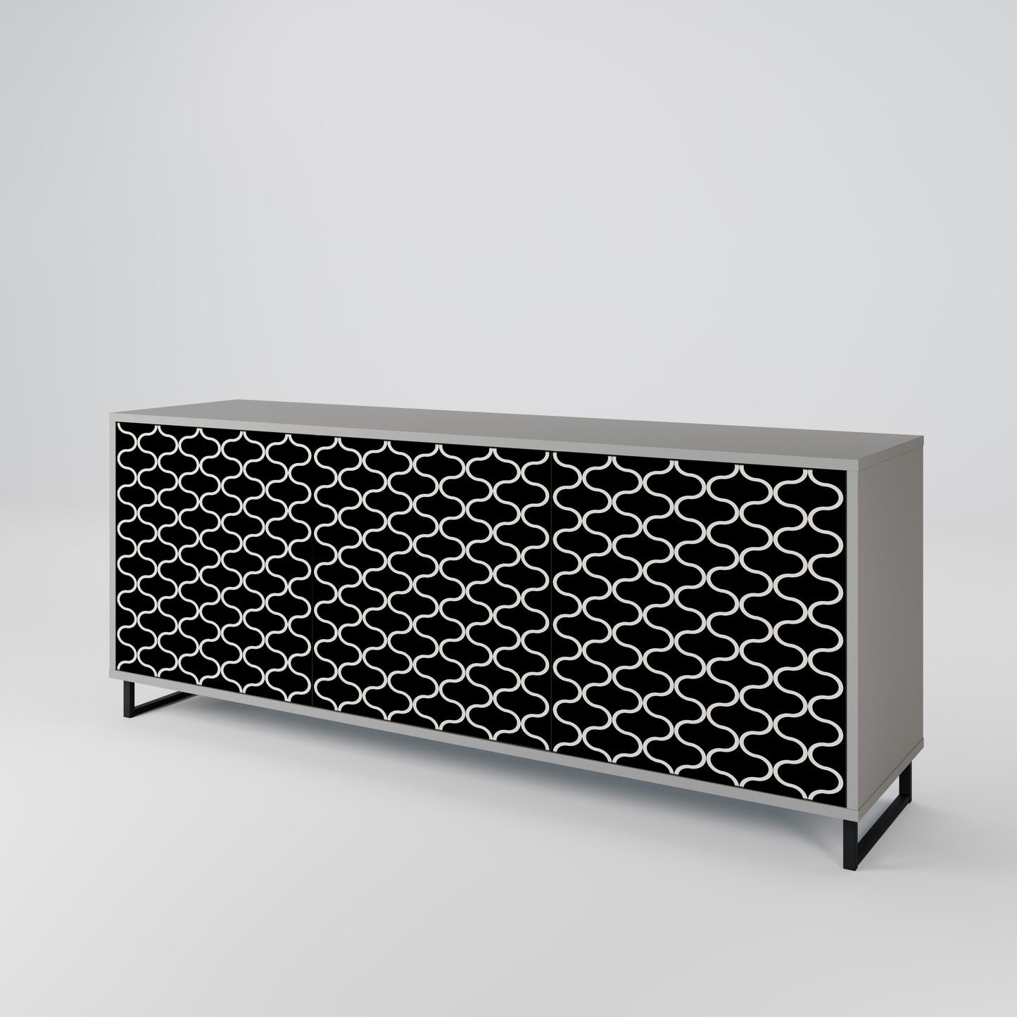 TESSELATED BLACKNESS 3-türiges Sideboard