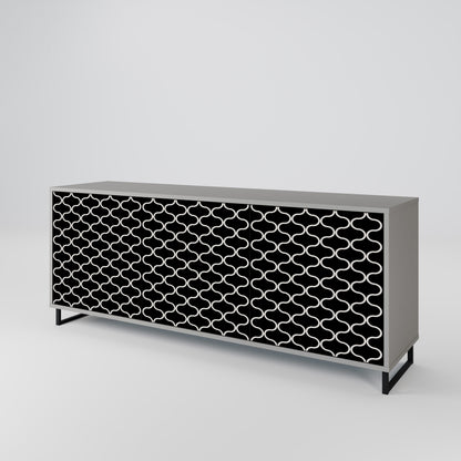 TESSELATED BLACKNESS 3-türiges Sideboard