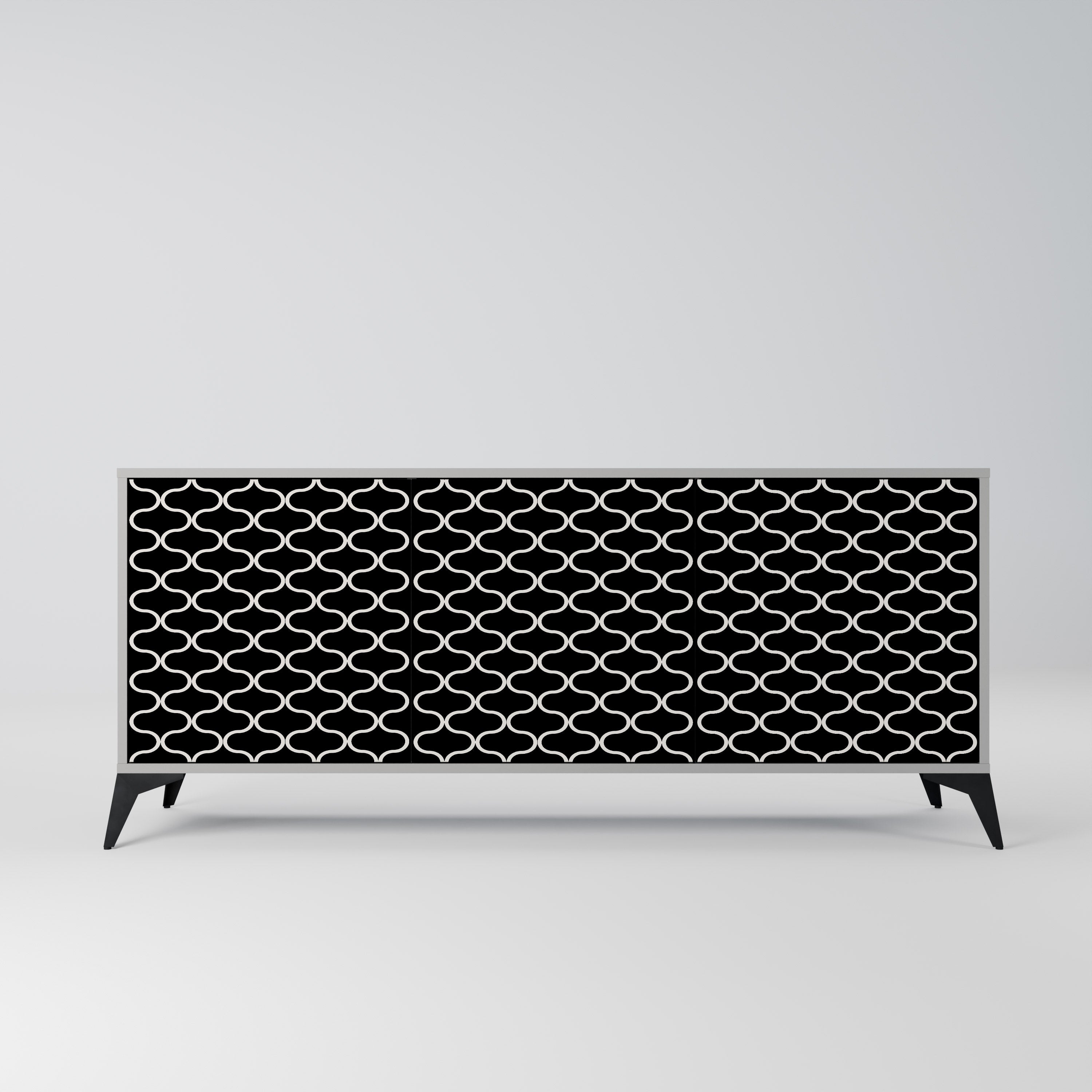 TESSELATED BLACKNESS Sideboard mit 3 Türen in Grau