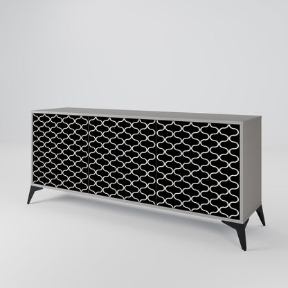 TESSELATED BLACKNESS 3-türiges Sideboard