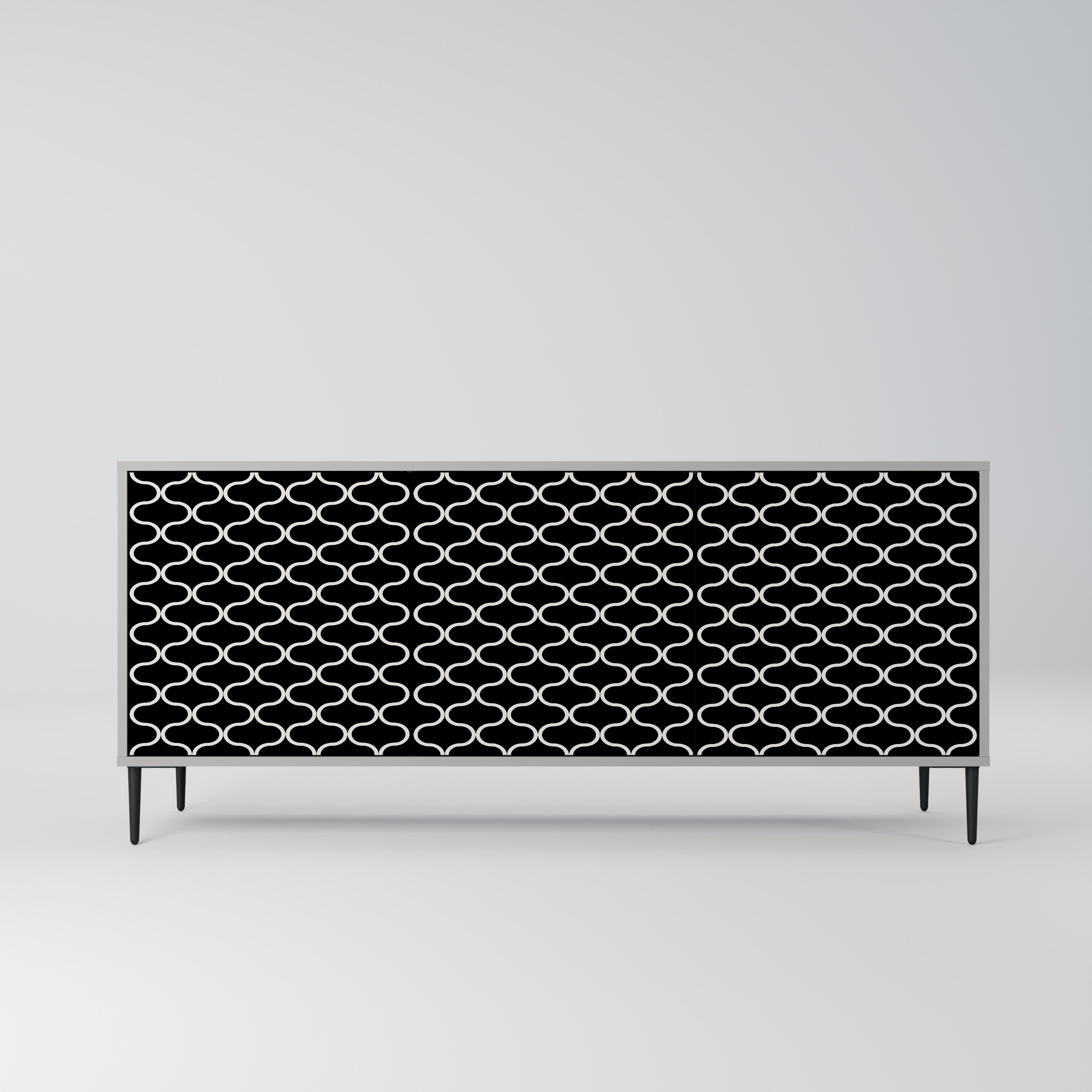 TESSELATED BLACKNESS Sideboard mit 3 Türen in Grau