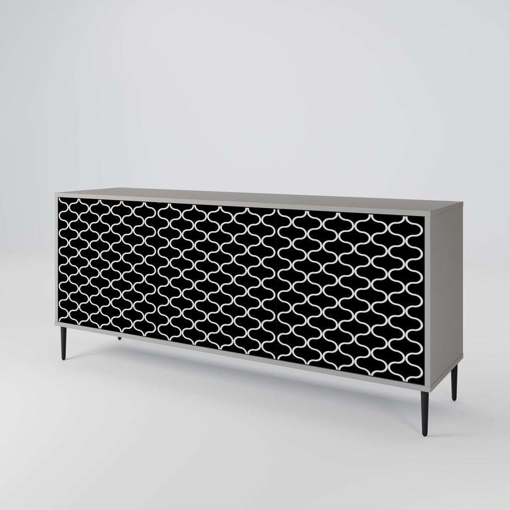 TESSELATED BLACKNESS Sideboard mit 3 Türen in Grau