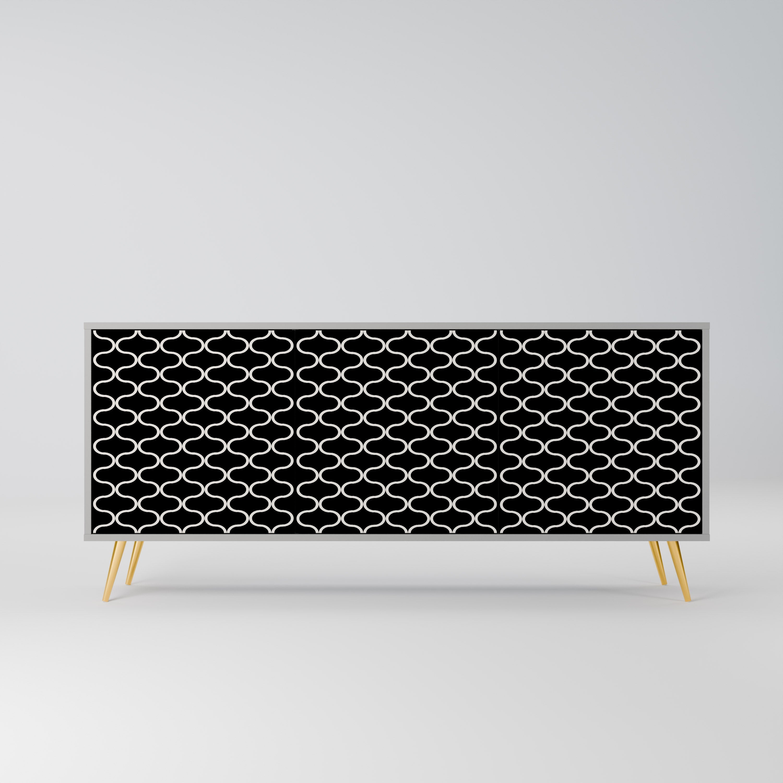 TESSELATED BLACKNESS Sideboard mit 3 Türen in Grau