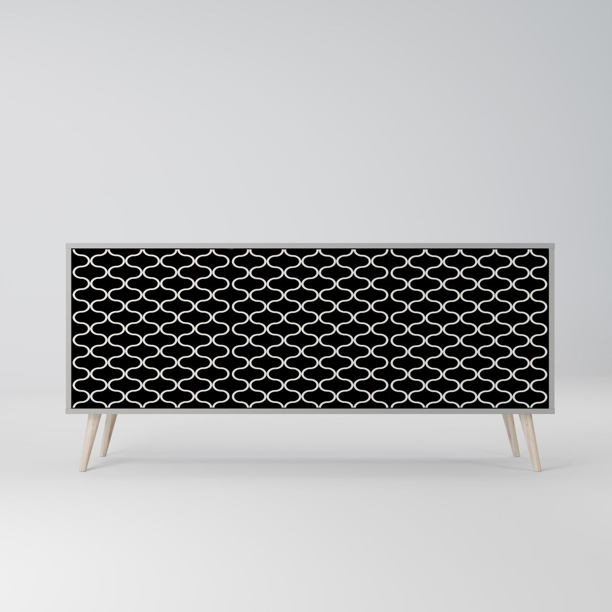 TESSELATED BLACKNESS 3-türiges Sideboard