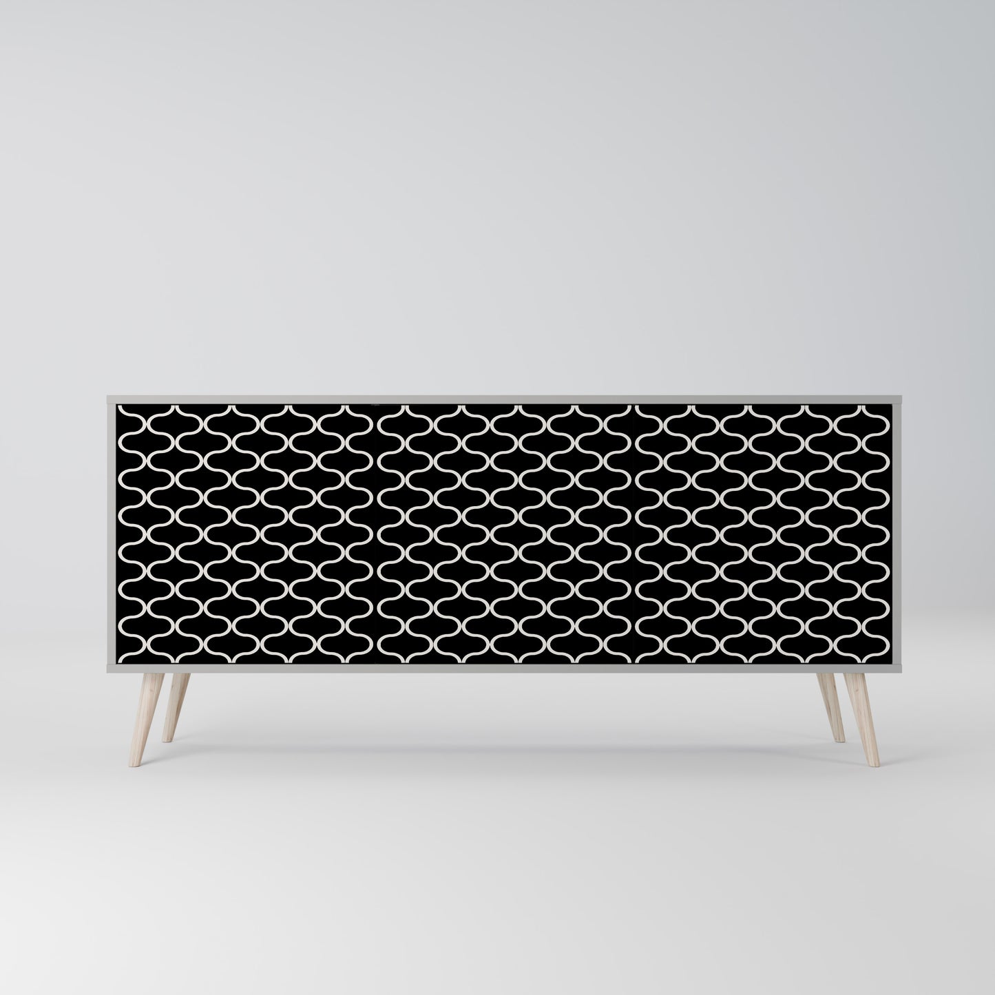 TESSELATED BLACKNESS 3-türiges Sideboard