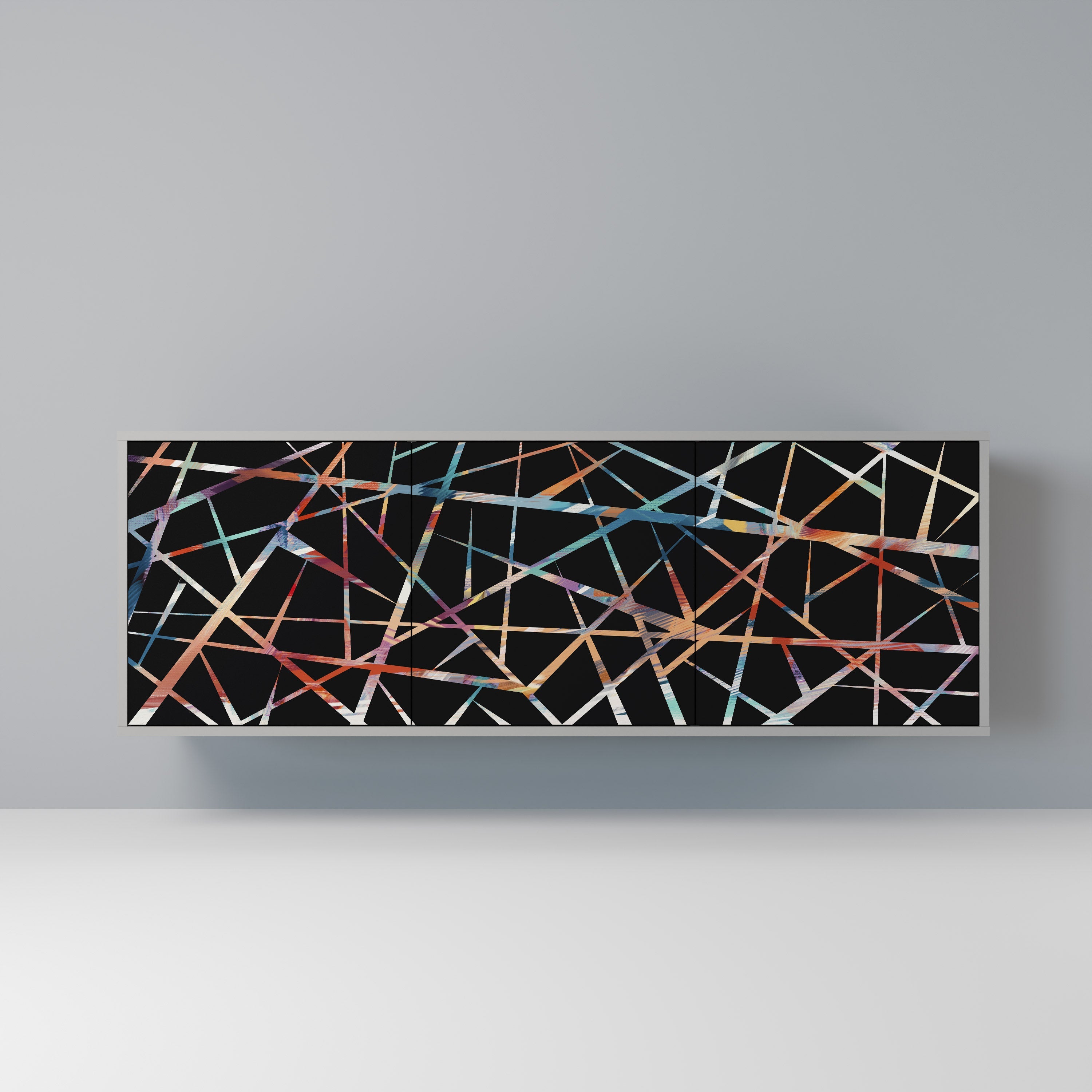 POLYGON VERVE Sideboard mit 3 Türen in Grau