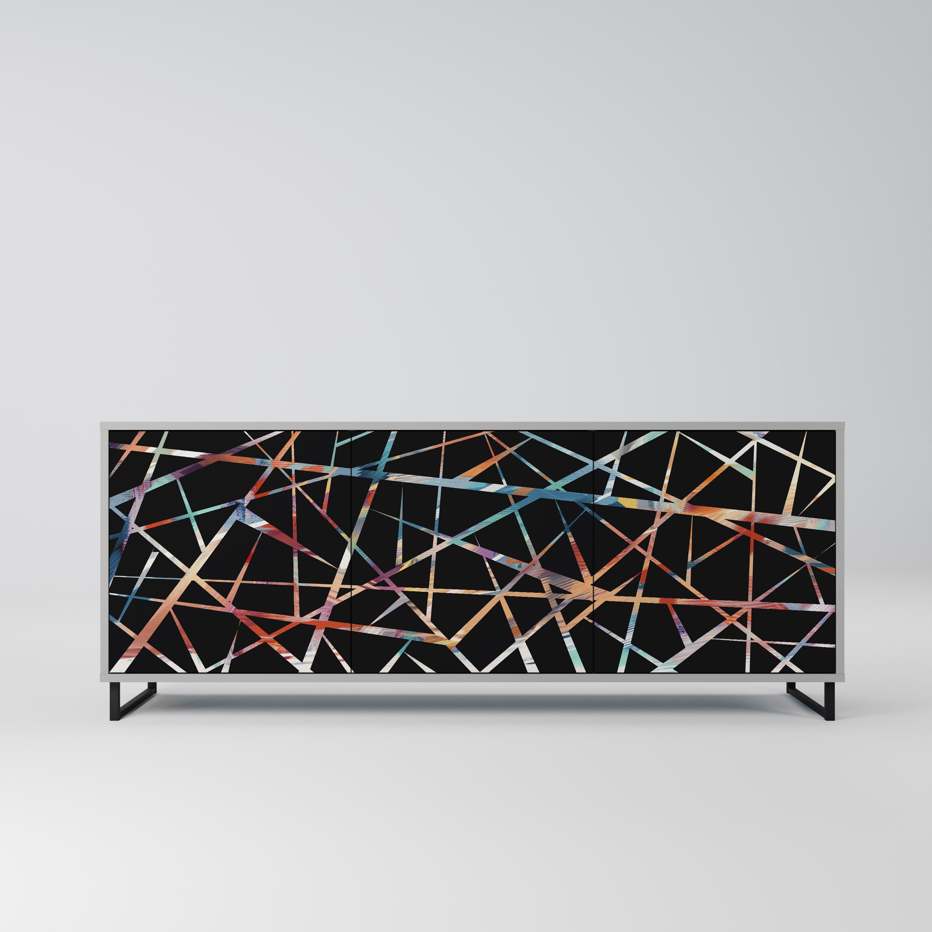 POLYGON VERVE Sideboard mit 3 Türen in Grau