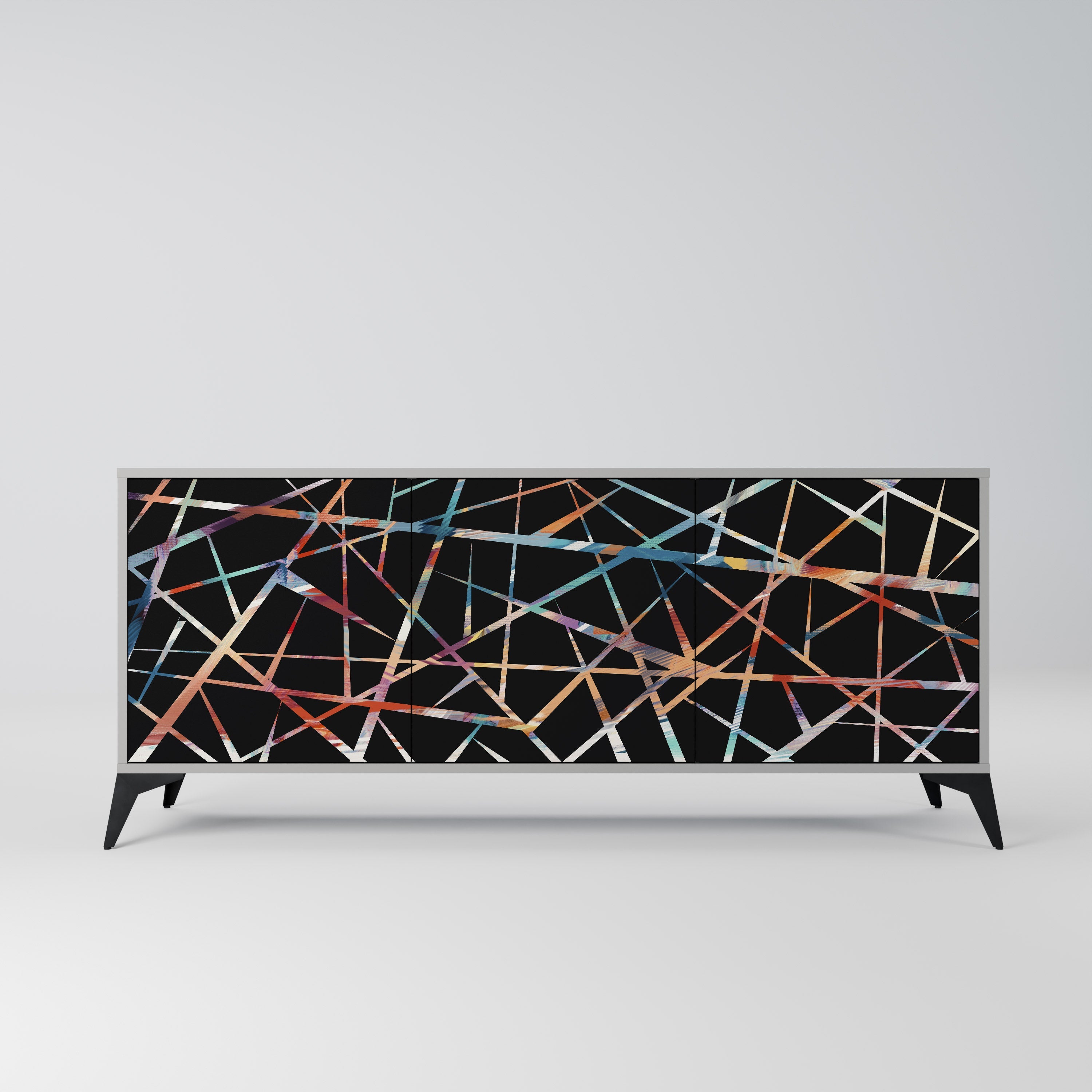 POLYGON VERVE Sideboard mit 3 Türen in Grau