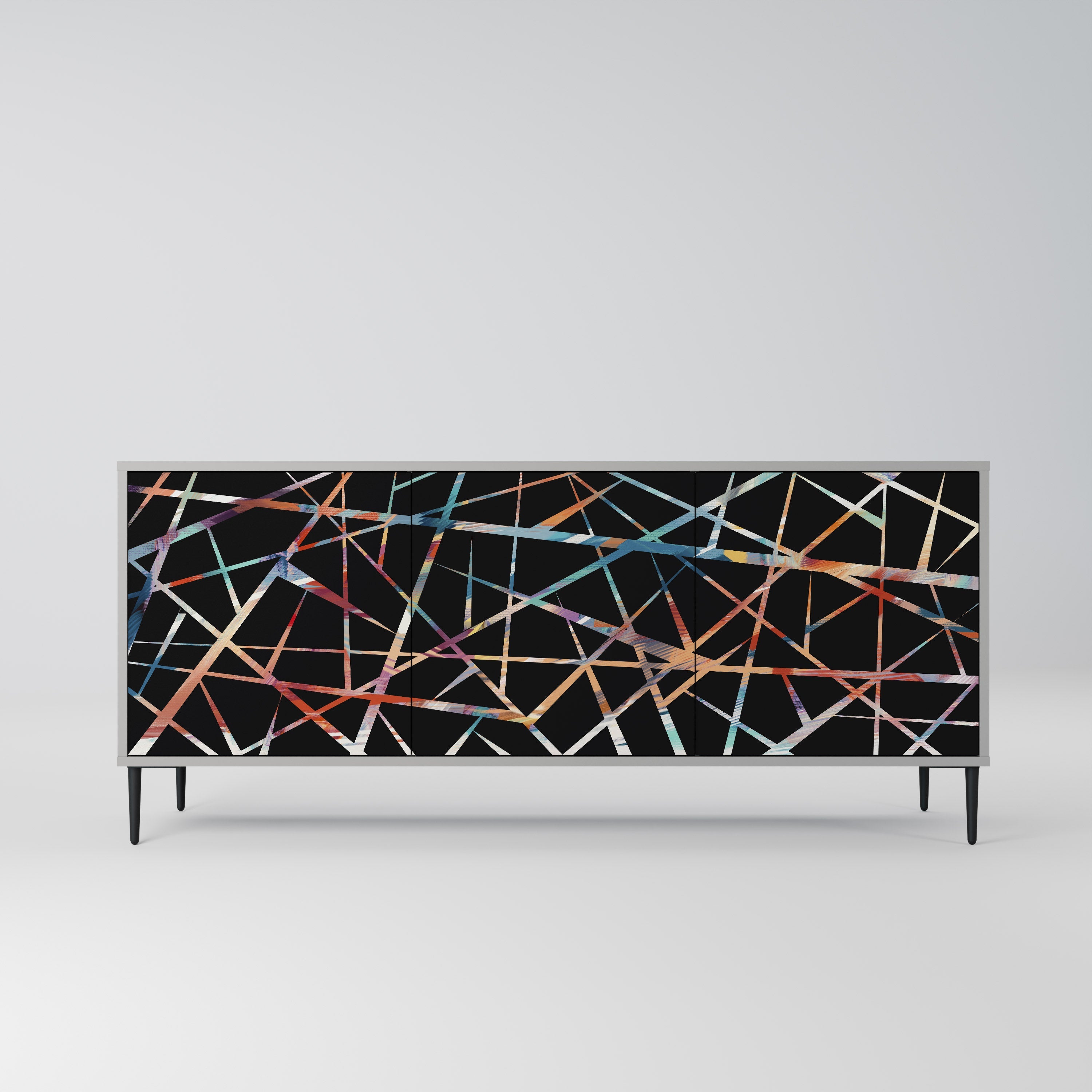 POLYGON VERVE Sideboard mit 3 Türen in Grau
