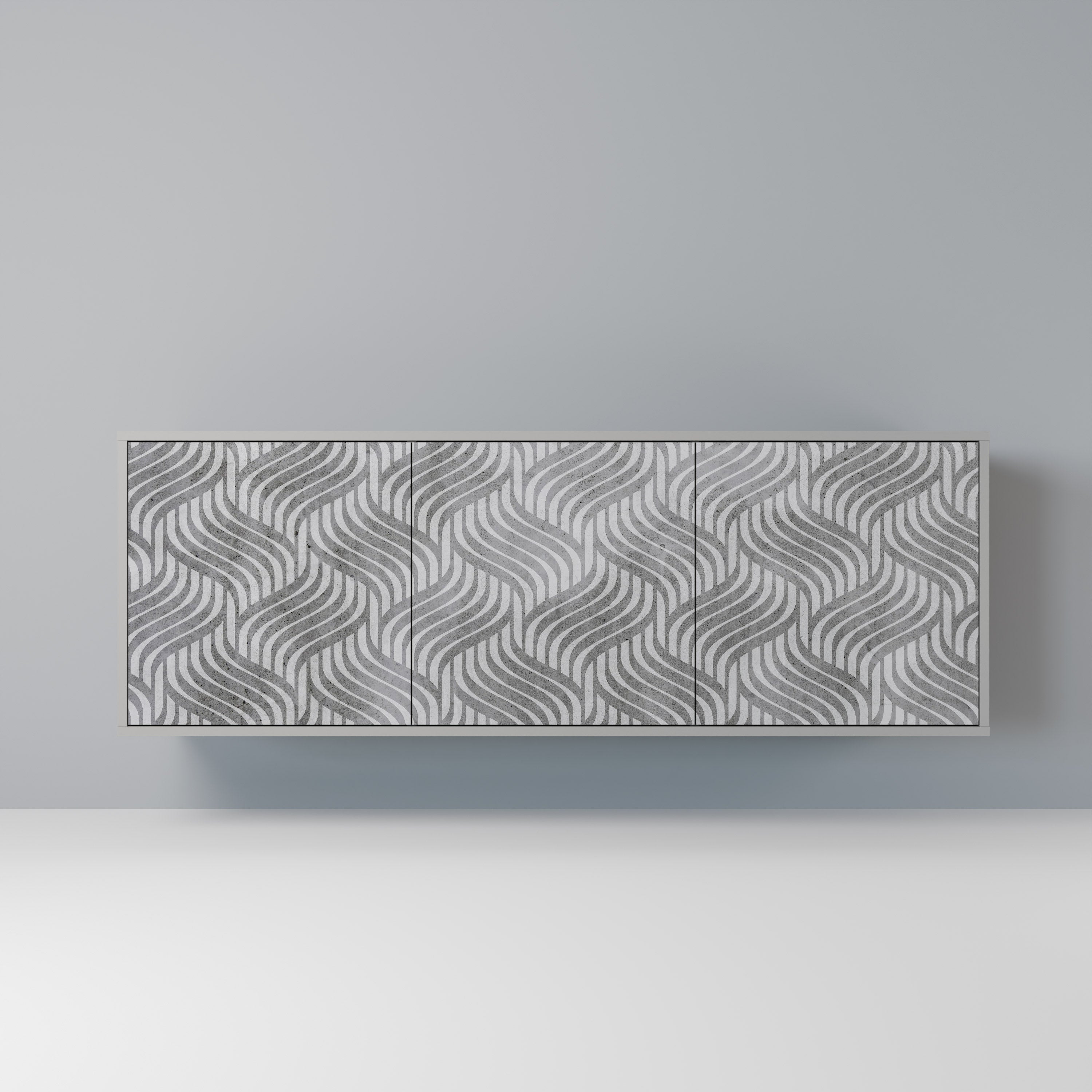 CONCRETE MOVEMENT Sideboard mit 3 Türen in Grau