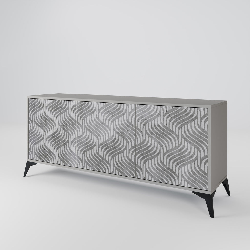 CONCRETE MOVEMENT Sideboard mit 3 Türen in Grau