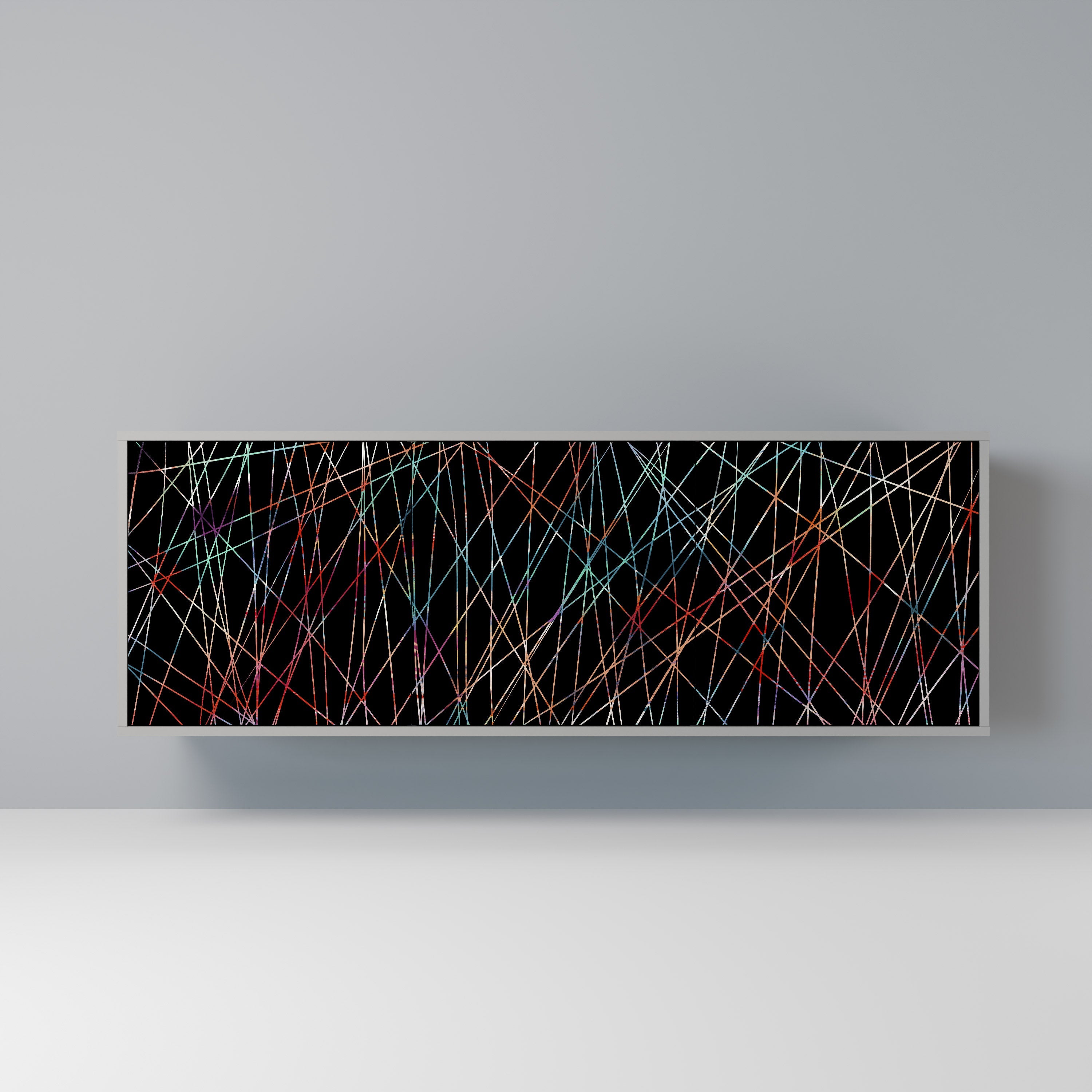 LUMINOUS SNARE Sideboard mit 3 Türen in Grau