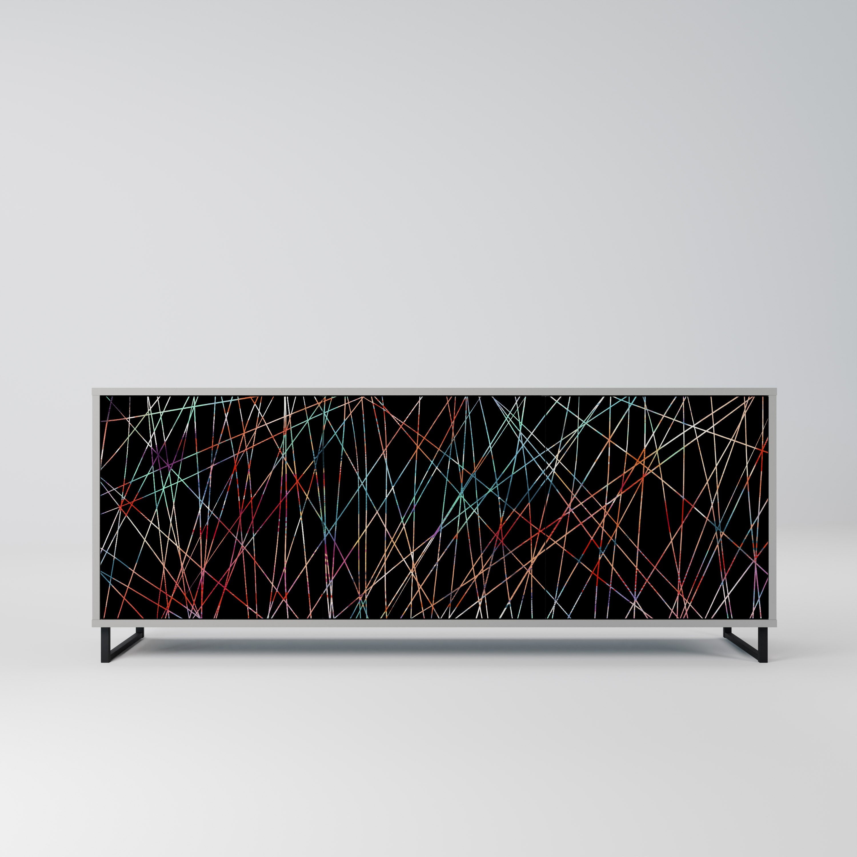 LUMINOUS SNARE Sideboard mit 3 Türen in Grau