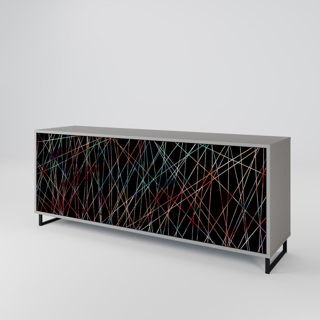 LUMINOUS SNARE Sideboard mit 3 Türen in Grau