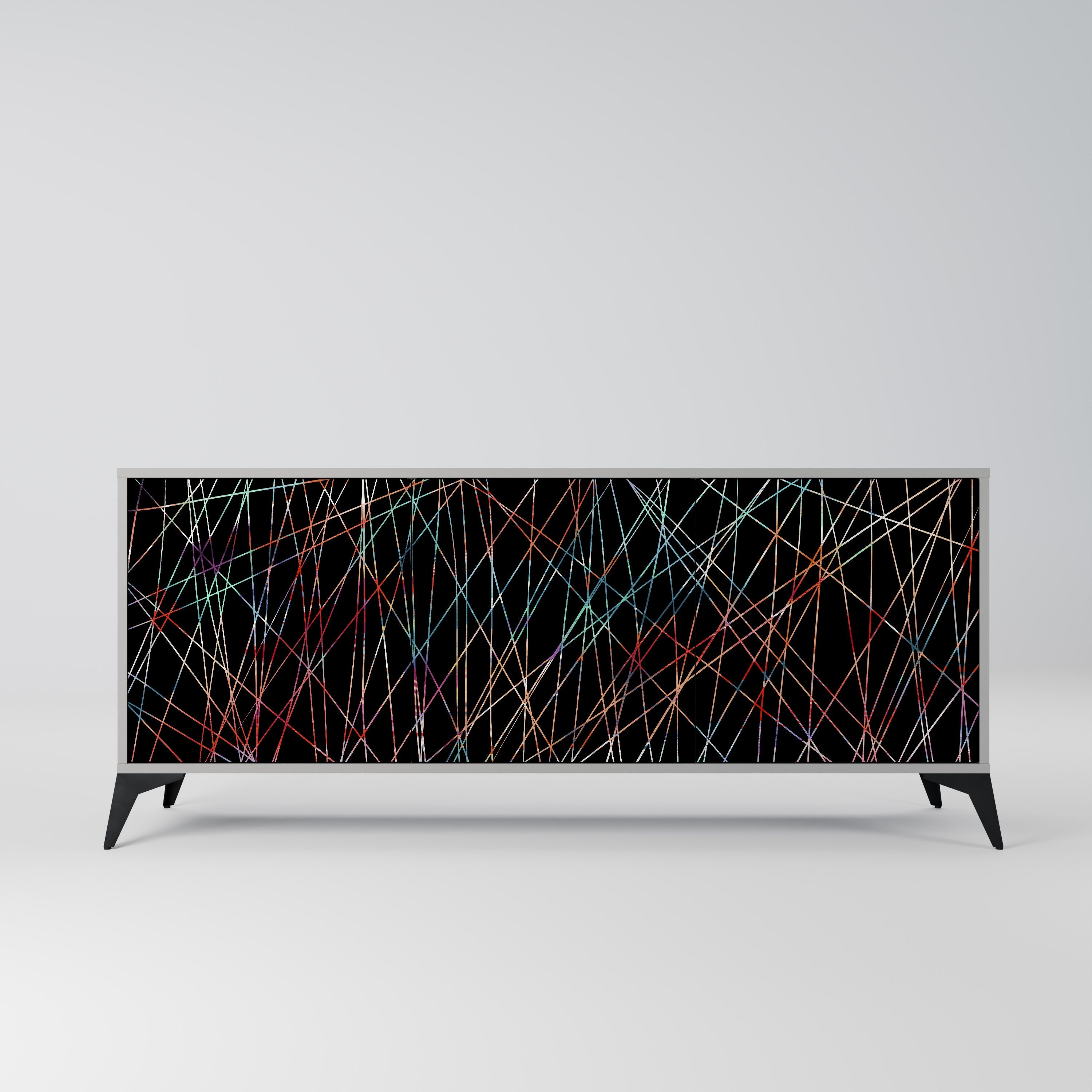 LUMINOUS SNARE Sideboard mit 3 Türen in Grau