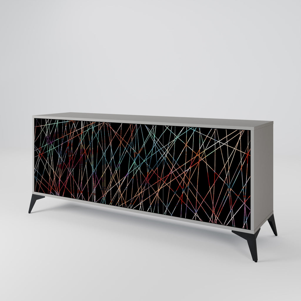 LUMINOUS SNARE Sideboard mit 3 Türen in Grau