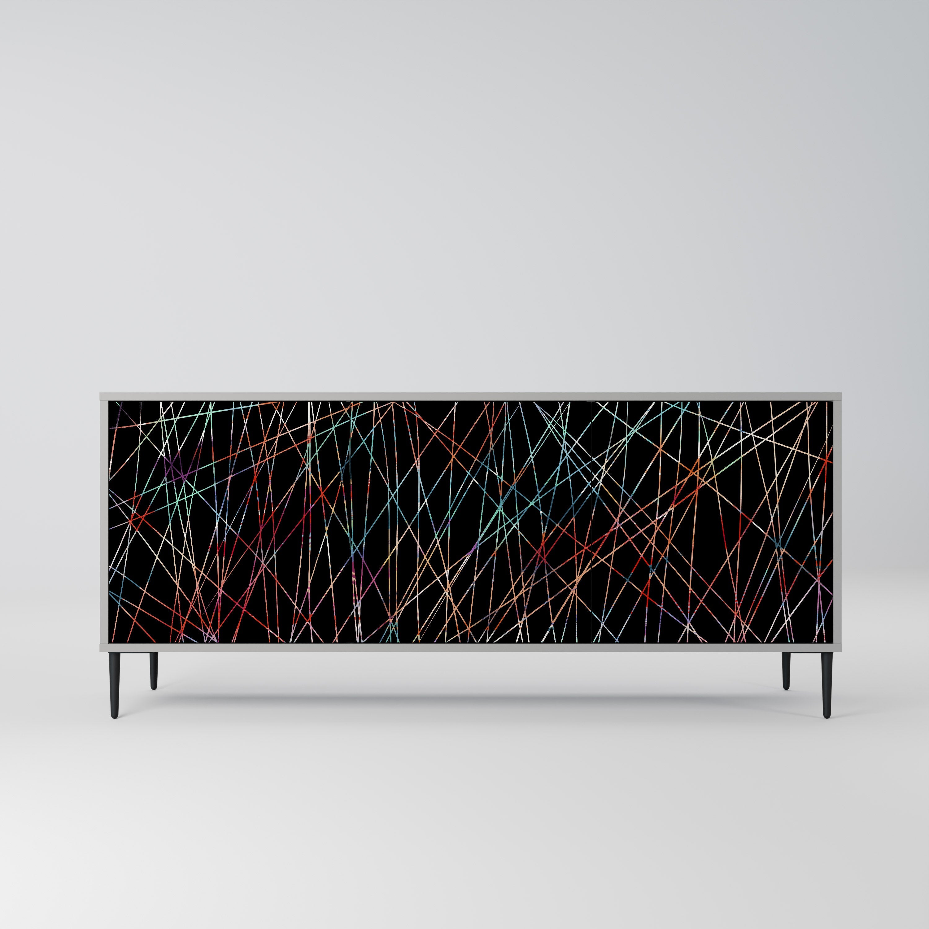 LUMINOUS SNARE Sideboard mit 3 Türen in Grau