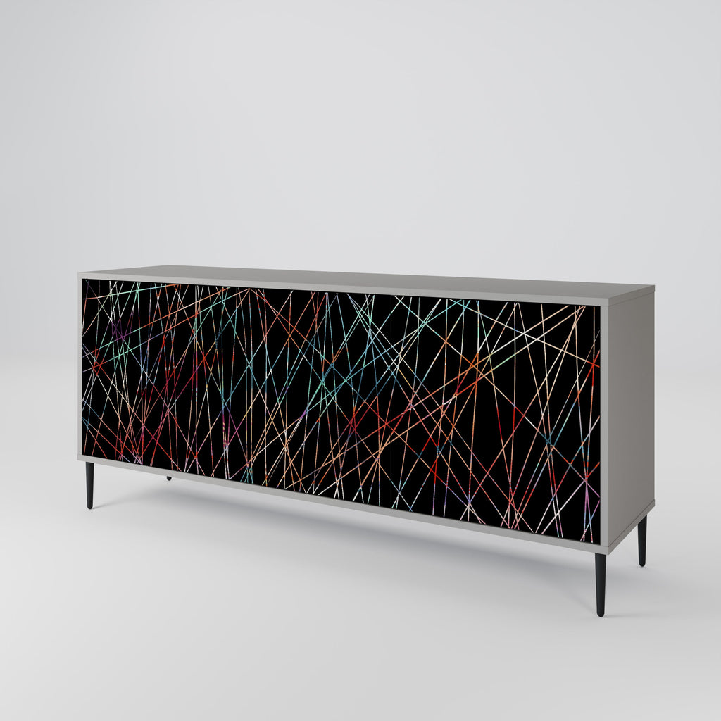 LUMINOUS SNARE Sideboard mit 3 Türen in Grau