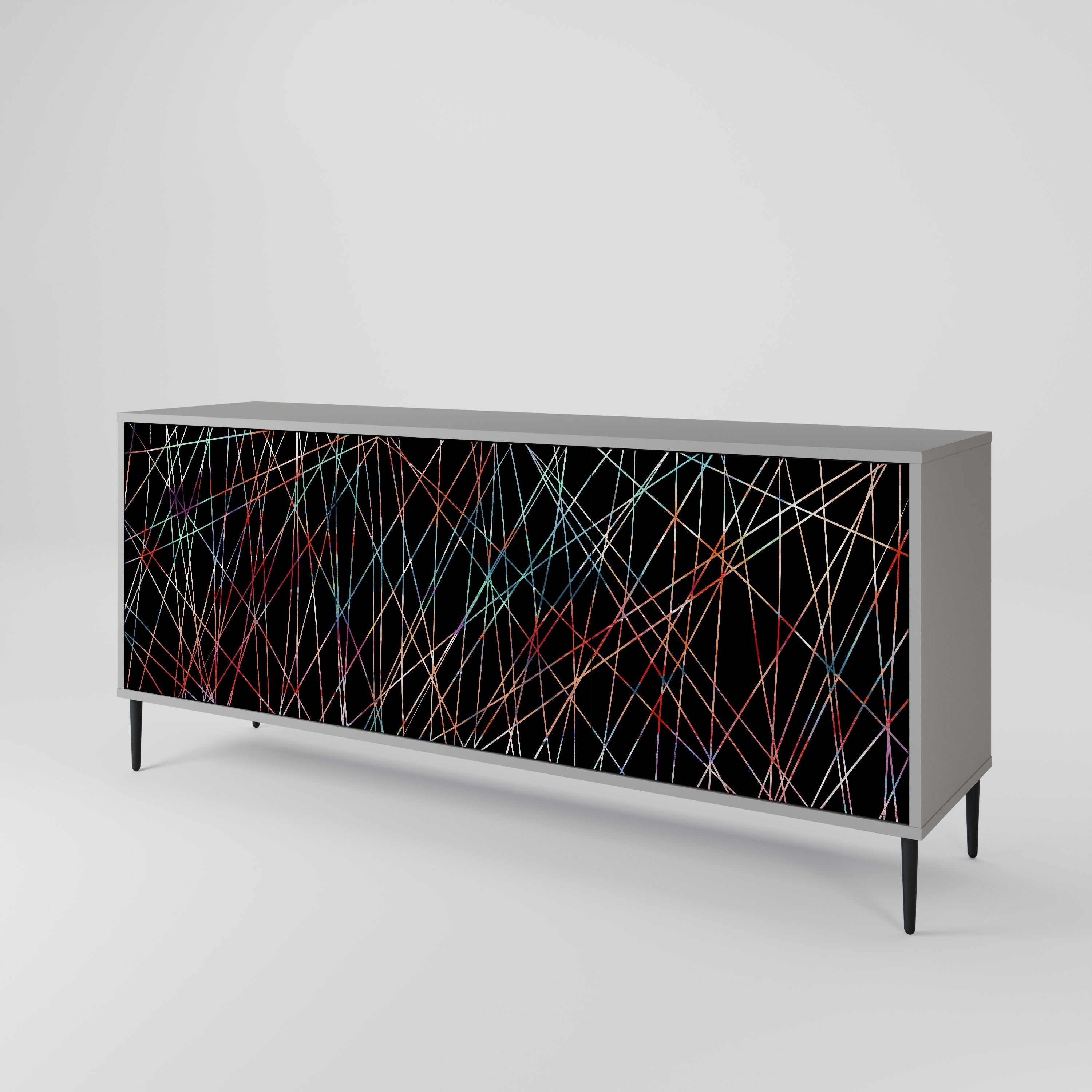 LUMINOUS SNARE Sideboard mit 3 Türen in Grau