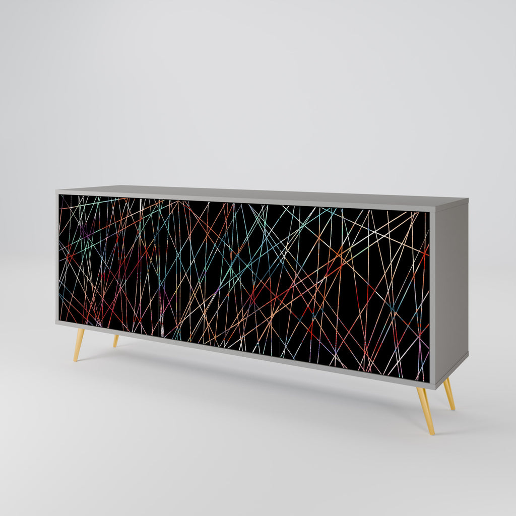 LUMINOUS SNARE Sideboard mit 3 Türen in Grau