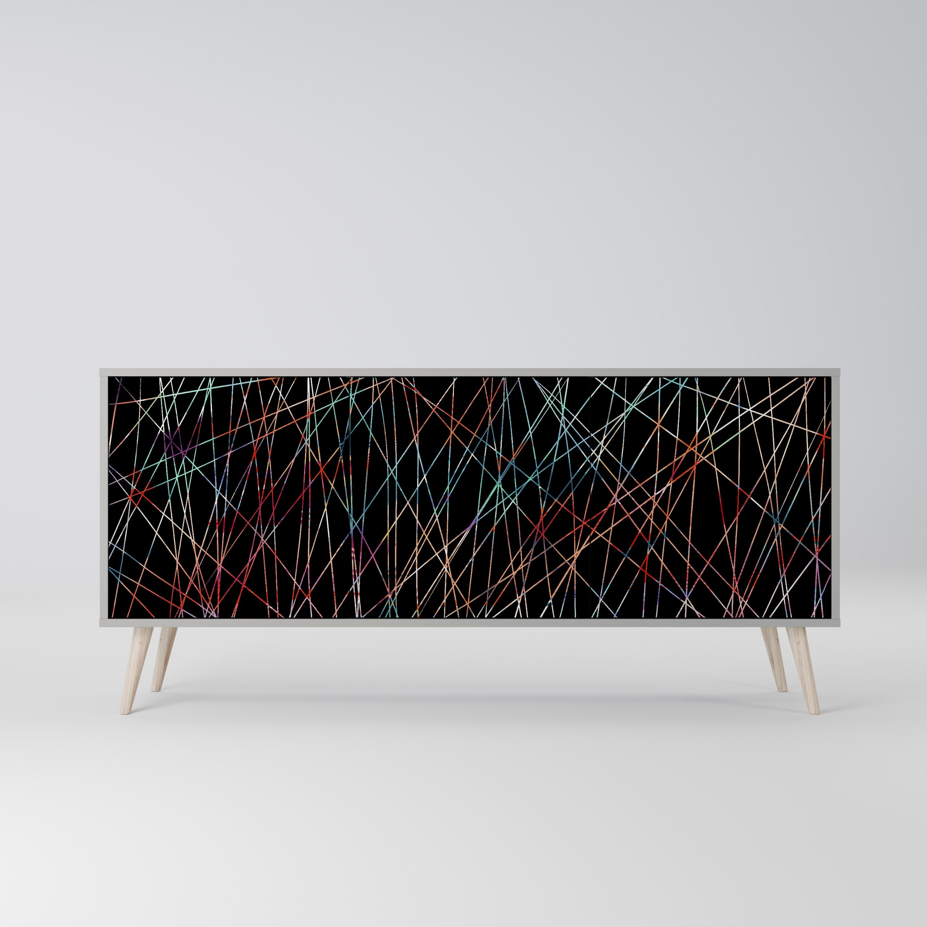 LUMINOUS SNARE Sideboard mit 3 Türen in Grau