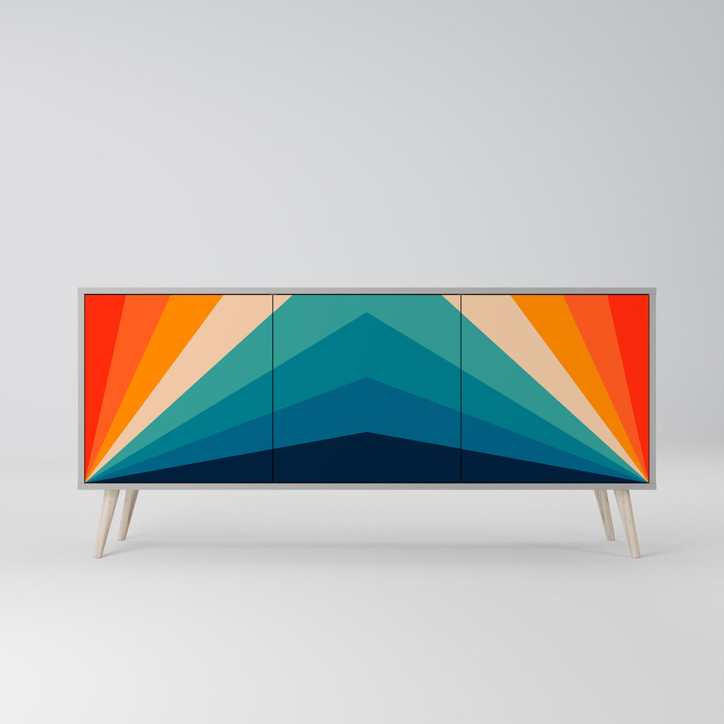 PRISM CONCUSSION Sideboard mit 3 Türen in Grau