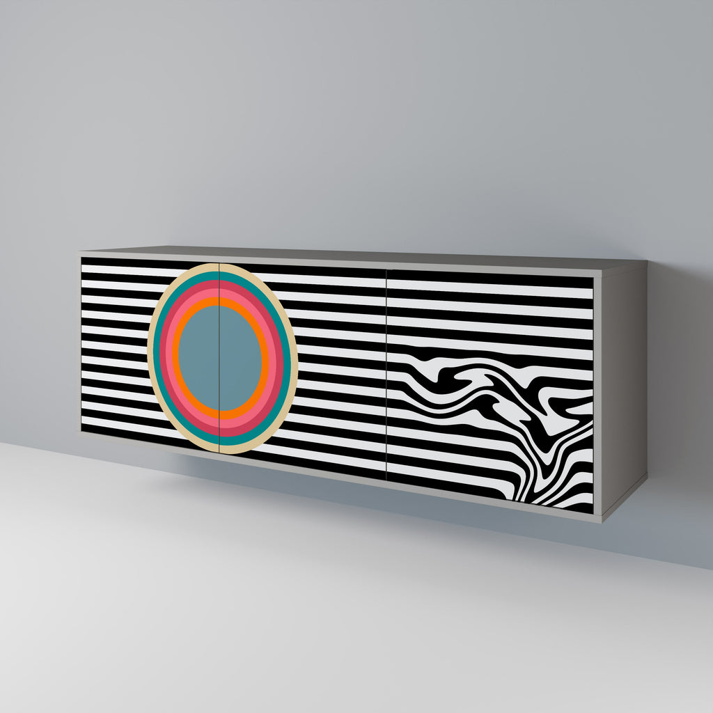 SPECTRA SHOWCASE Sideboard mit 3 Türen in Grau