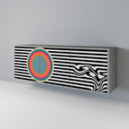 SPECTRA SHOWCASE Sideboard mit 3 Türen in Grau