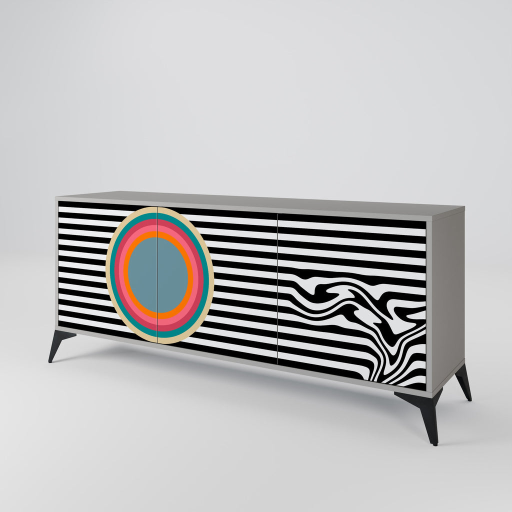 SPECTRA SHOWCASE Sideboard mit 3 Türen in Grau