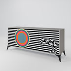 SPECTRA SHOWCASE Sideboard mit 3 Türen in Grau