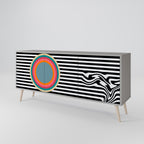SPECTRA SHOWCASE Sideboard mit 3 Türen in Grau