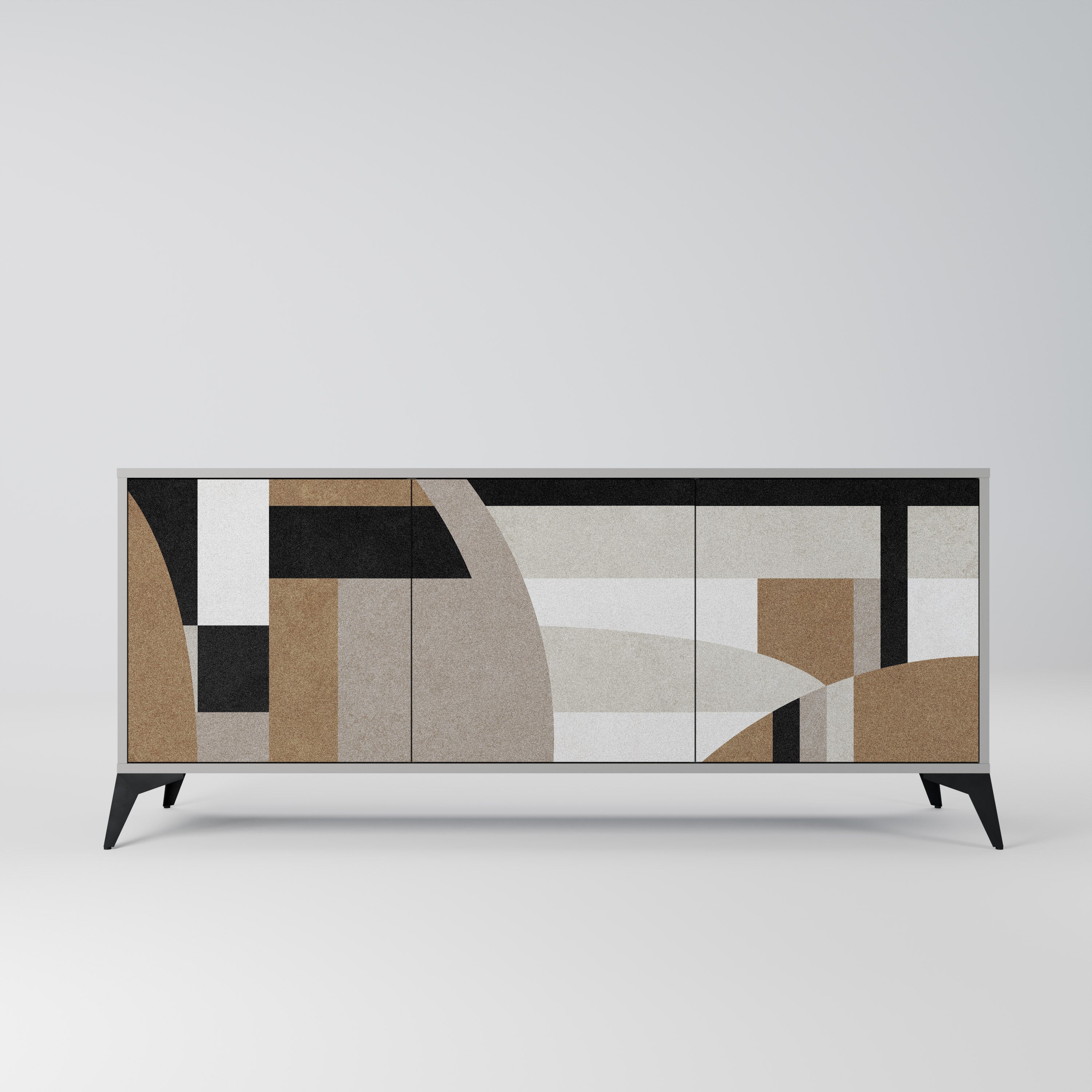 DELICATE MEMENTO Sideboard mit 3 Türen in Grau