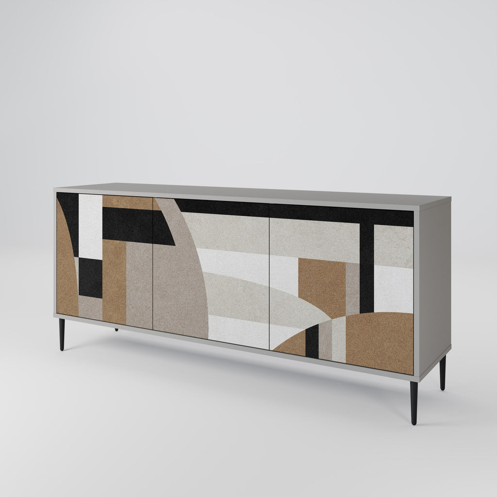 DELICATE MEMENTO Sideboard mit 3 Türen in Grau