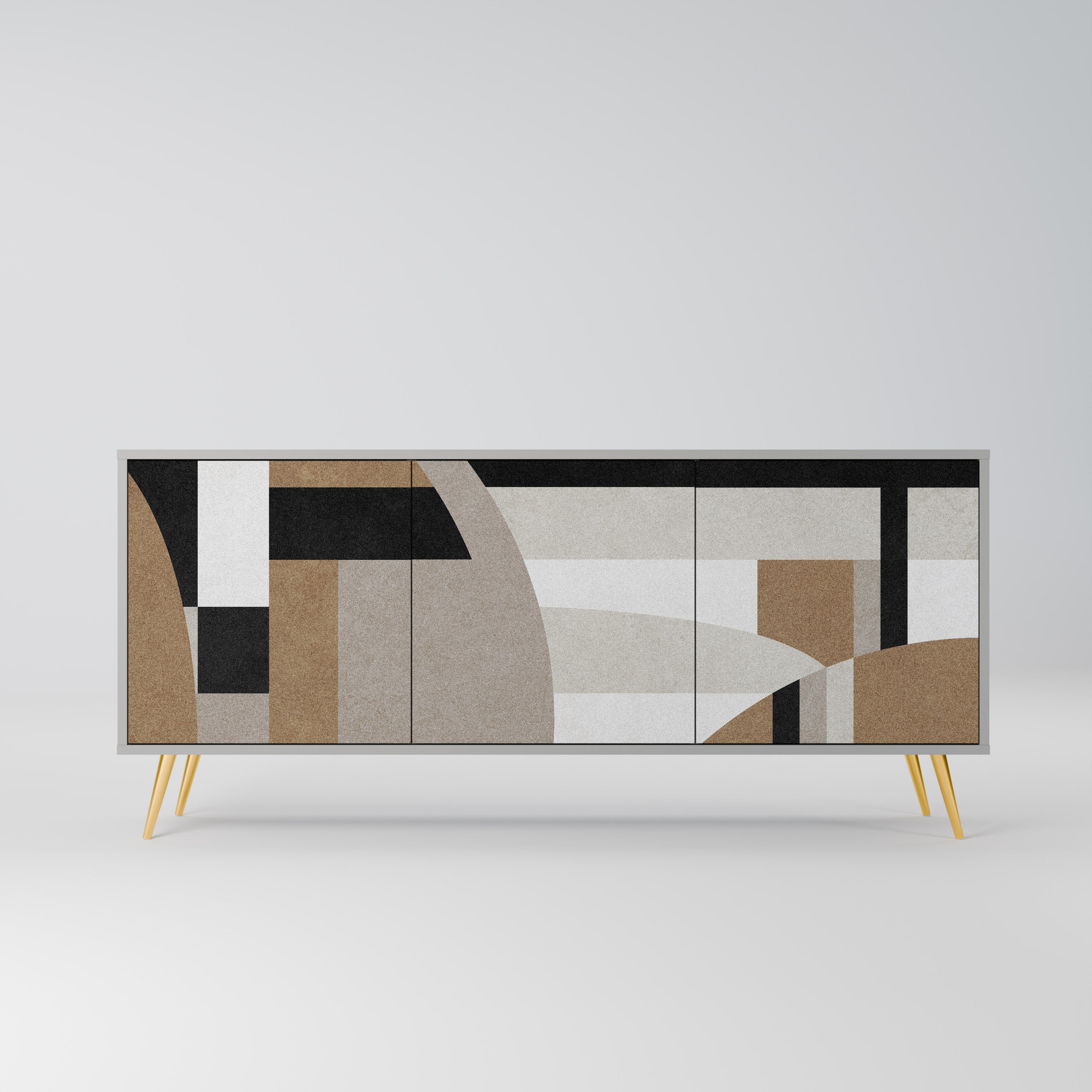 DELICATE MEMENTO Sideboard mit 3 Türen in Grau