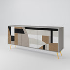 DELICATE MEMENTO Sideboard mit 3 Türen in Grau